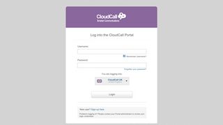 
                            1. Forgotten Password - CloudCall Portal