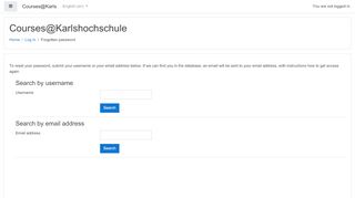 
                            5. Forgotten password - courses.karlshochschule.de