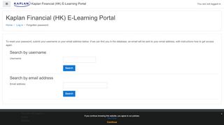 
                            5. Forgotten password - elearn.kaplan.com.hk