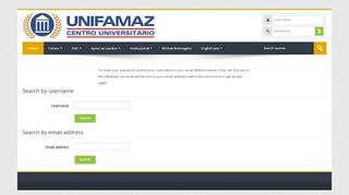 
                            4. Forgotten password - famazonline.com.br