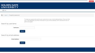 
                            5. Forgotten password - Golden Gate University
