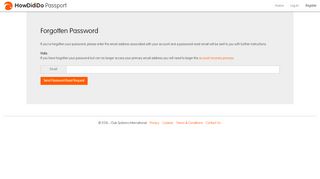 
                            5. Forgotten Password - HowDidiDo Passport