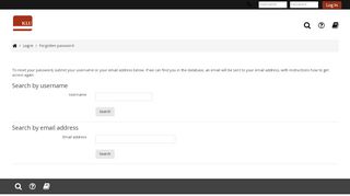 
                            4. Forgotten password - KLU eLearning System