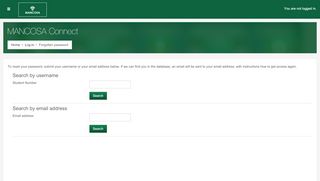 
                            5. Forgotten password - mancosaconnect.ac.za