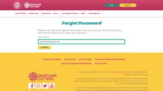 
                            9. Forgotten Password - Maryland Lottery