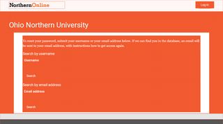 
                            6. Forgotten password - Ohio Northern University