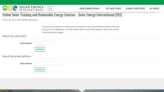 
                            2. Forgotten password - Online Solar Training and Renewable ...