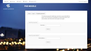 
                            7. Forgotten password - PhD Moodle