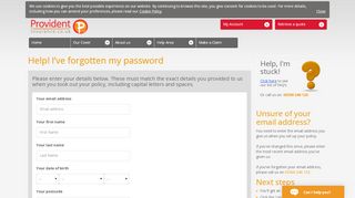 
                            9. Forgotten password | Provident Insurance – Simple ...