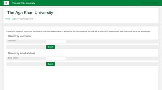 
                            5. Forgotten password - The Aga Khan University