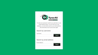 
                            3. Forgotten password - Tyres 4U