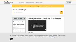 
                            1. Forgotten your log in details? | Help ... - thinkmoney.co.uk