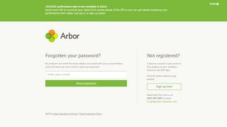 
                            7. Forgotten your password? | Arbor