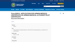 
                            7. Form 8500-8 - APPLICATION FOR AIRMAN MEDICAL …