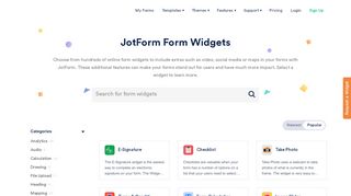 
                            8. Form Widgets | JotForm