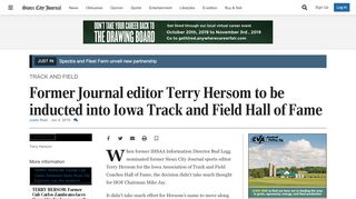 
                            9. Former Journal editor Terry Hersom to be inducted into Iowa Track ...