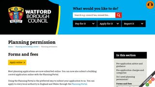 
                            9. Forms and fees | Planning permission | Watford Borough Council