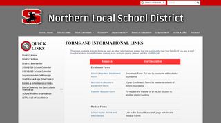 
                            8. Forms and Informational Links - Northern Local School District