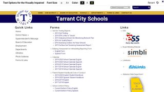 
                            8. Forms and Link - Tarrant City Schools