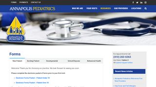 
                            1. Forms | Annapolis Pediatrics