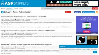 
                            1. Forms Authentication Articles - ASPSnippets