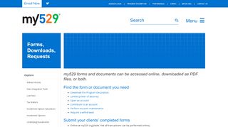 
                            9. Forms, Downloads, Requests | advisor.my529