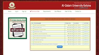 
                            6. Forms on Sale :: Al-Qalam University Katsina – Nigeria