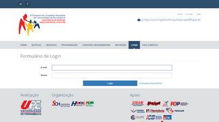 
                            6. Formulário de Login - simposiosch2019.upe.br