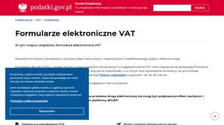 
                            9. Formularze elektroniczne VAT - Portal Podatkowy
