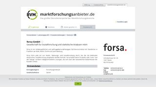 
                            7. forsa GmbH - marktforschungsanbieter.de - Profiles