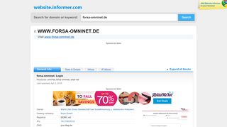 
                            2. forsa-omninet.de at WI. forsa.omninet: Login - Website Informer