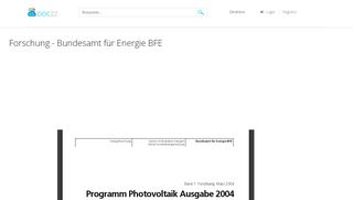 
                            3. Forschung - Bundesamt für Energie BFE