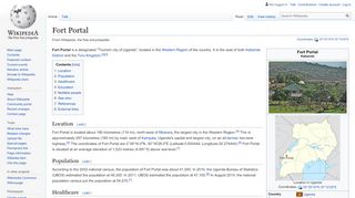 
                            1. Fort Portal - Wikipedia