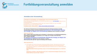 
                            8. Fortbildungsveranstaltung anmelden - blaek.de