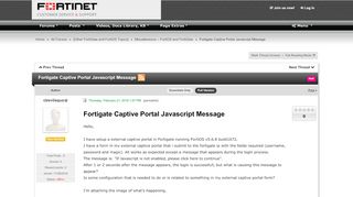 
                            8. Fortigate Captive Portal Javascript Message - Fortinet Forums