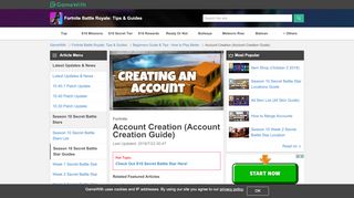 
                            9. Fortnite | Account Creation (Account Creation Guide)