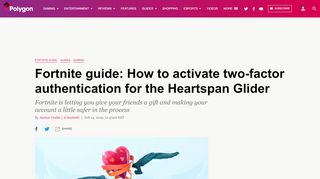 
                            8. Fortnite guide: How to activate 2FA for Heartspan Glider ...