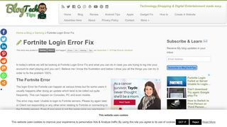 
                            1. Fortnite Login Error Fix - BlogTechTips