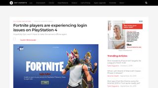 
                            2. Fortnite players are experiencing login issues on PlayStation ...