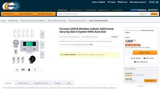 
                            8. Fortress GSM-B Wireless Cellular GSM Home Security Alarm ...