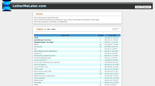 
                            4. Forum - LetterMeLater.com