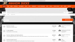 
                            9. Forums - Anaheim Ducks Message Board