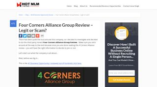 
                            5. Four Corners Alliance Group Review - Legit or Scam?