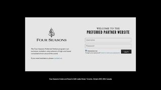 
                            2. Four Seasons Preferred Partners | Login