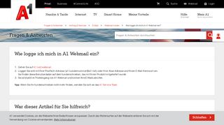 
                            4. Fragen & Antworten - Wie logge ich mich in A1 Webmail ein ...