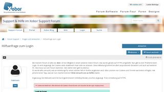 
                            4. Fragen und Antworten » Hilfsanfrage zum Login - Xobor Support Forum