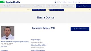 
                            3. Francisco Batres, MD - Baptist Health