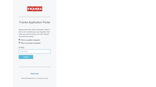 
                            6. Franke Application Portal