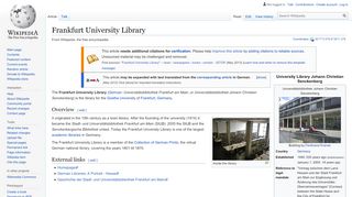 
                            4. Frankfurt University Library - Wikipedia