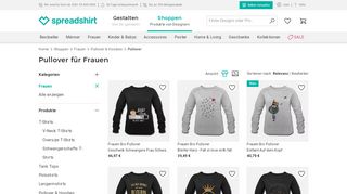 
                            7. Frauen Pullover online bestellen | Spreadshirt